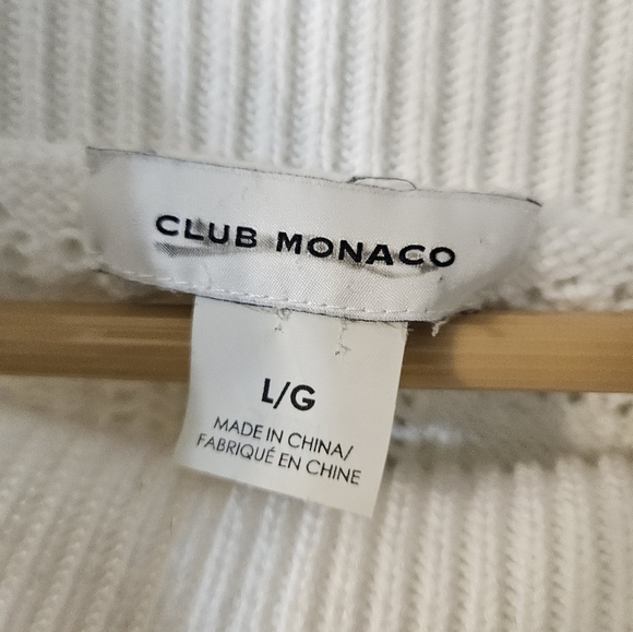 Club Monaco Pointelle Stitch Oversized Sweater - Picture 8 of 8